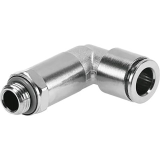 Festo Brass Pneumatic Fitting Male G 1/8 Thread to 4mm Push-in, Nickel Finish NPQH-LL-G18-Q4-P10