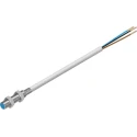 Festo Threaded Barrel Inductive Proximity Sensor, M5 x 0.5 Thread, PNP Output, 3V Supply, 0.8mm Detection SIEN-M5B-PO-K-L