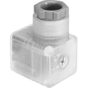 Festo Angled Plug Socket Male Indicator Light 8A Current, DIN 46244, IP65 Rated PEV-1/4-WD-LED-24