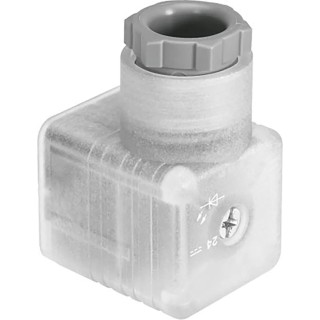 Festo Angled Plug Socket Male Indicator Light 8A Current, DIN 46244, IP65 Rated PEV-1/4-WD-LED-24