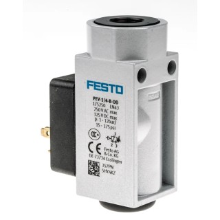 Festo Analogue Pressure Switch 1 bar to 12 bar, Port Size 1/4 inch, Voltage 125V, IP65 Rated PEV-1/4-B-OD