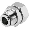 Festo Pneumatic Threaded-to-Tube Push-in Bulkhead Fitting Brass Nickel Finish 150°C NPQH-H-G14F-Q8-P10