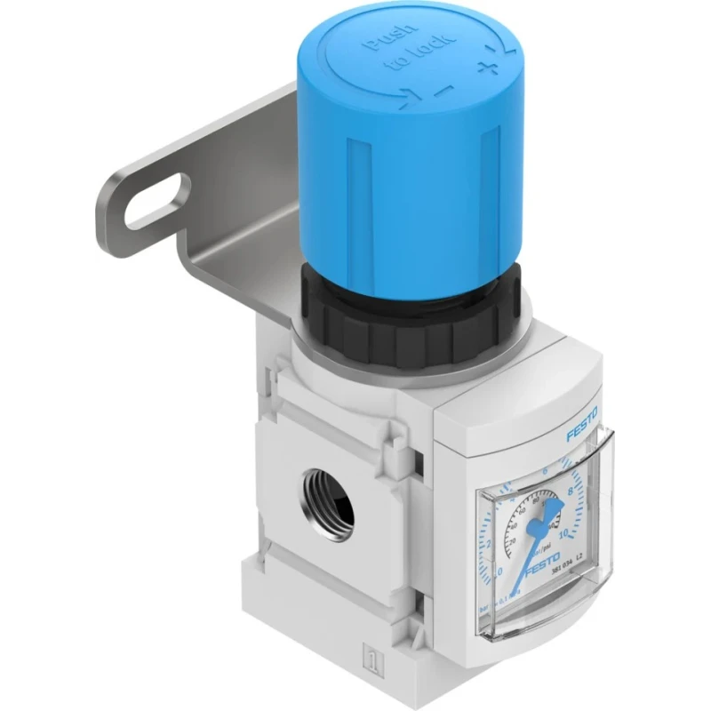 Festo Pneumatic Regulator G 1/8 Female 20 bar Max Operating Pressure 7500 L/min Max Flow Rate MS4-LR-1/8-D6-WR