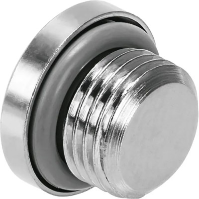Festo Nickel Plated Brass Blanking Plug 1/2 in G Threaded, Max Pressure 20 bar, Max Temperature 150°C NPQH-BK-G12-P10