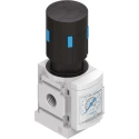 Festo Pneumatic Regulator MS4-LR-1/8-D7-AS, Threaded Inlet G 1/8, Lockable Rotary Knob, Pressure Range 0.5 to 12 Bar