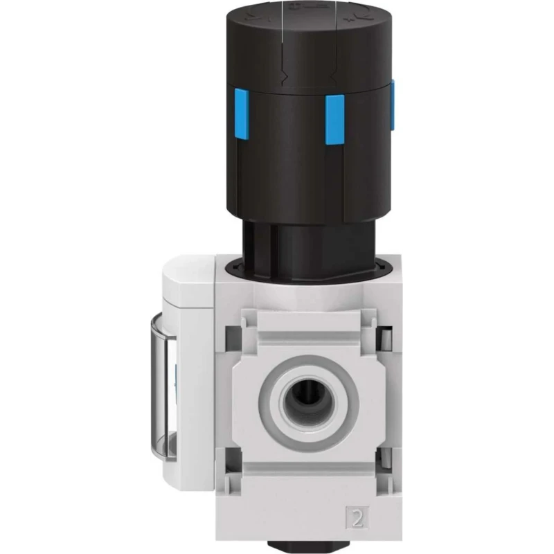 Festo Pneumatic Regulator MS4-LR-1/8-D7-AS, Threaded Inlet G 1/8, Lockable Rotary Knob, Pressure Range 0.5 to 12 Bar