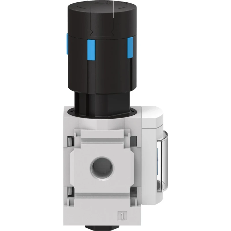 Festo Pneumatic Regulator MS4-LR-1/8-D7-AS, Threaded Inlet G 1/8, Lockable Rotary Knob, Pressure Range 0.5 to 12 Bar