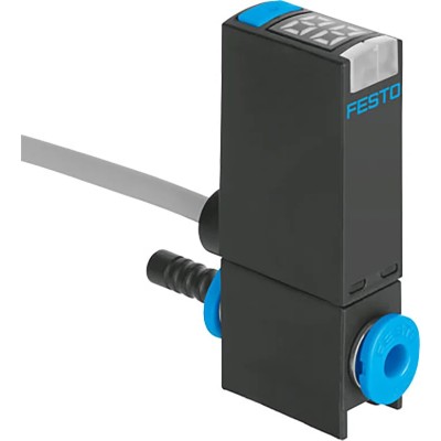 Festo Pneumatic Pressure Sensor 10 bar, IP40 Rated, 30V, 50°C Operating Temperature 
