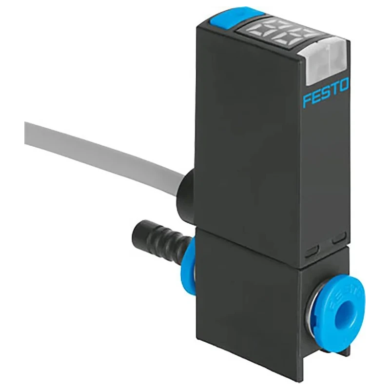 Festo Pneumatic Pressure Sensor 10 bar, IP40 Rated, 30V, 50°C Operating Temperature 