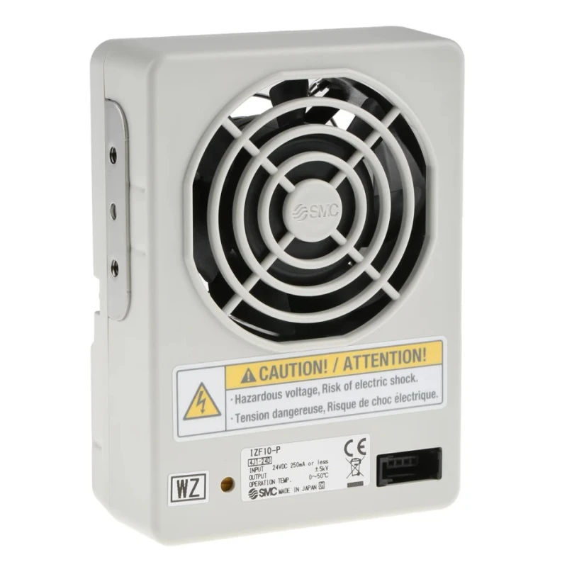 SMC 1 Fan Ioniser, Ioniser, 24V Voltage, 0.66 m³/min Maximum Air Flow, RoHS Compliant IZF10-P