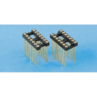 E-TEC POS/POO/PCL 2.54 mm Pitch Vertical 8 Way Through Hole Turned Pin Open Frame DIL Socket POS-308-S003-55