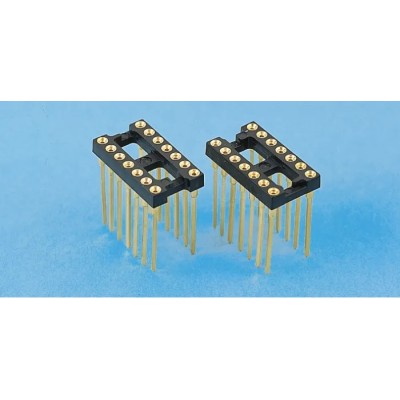 E-TEC POS/POO/PCL 2.54 mm Pitch Vertical 8 Way Through Hole Turned Pin Open Frame DIL Socket POS-308-S003-55