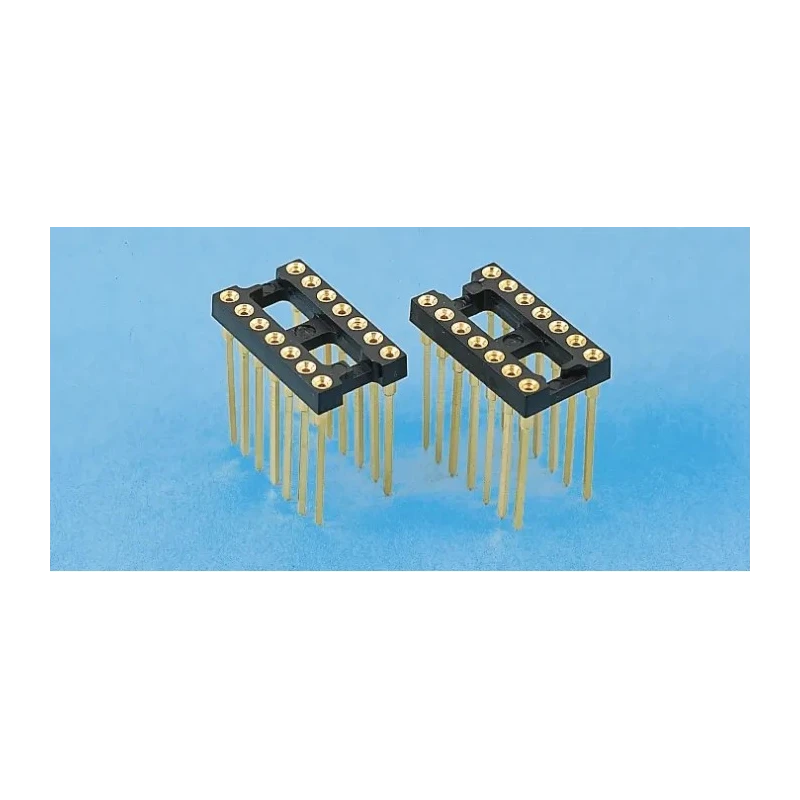 E-TEC POS/POO/PCL 2.54 mm Pitch Vertical 8 Way Through Hole Turned Pin Open Frame DIL Socket POS-308-S003-55