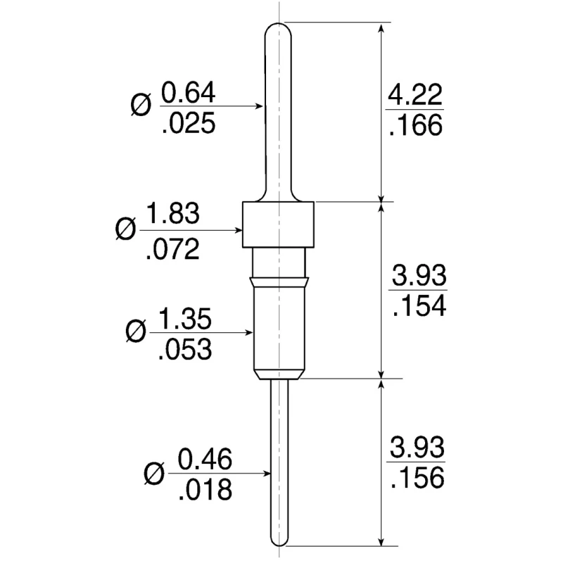 E-TEC 2.54 mm Pitch Through Hole Mount Dual Row Unshrouded DIL Header POS-308-S037-99