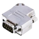 Amphenol Communications Solutions D-Sub Connector 9 Contacts 7.5A 300V Steel Housing Panel Mount Male L717D E09P ST4
