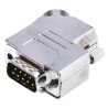 Amphenol Communications Solutions D-Sub Connector 9 Contacts 7.5A 300V Steel Housing Panel Mount Male L717D E09P ST4