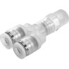 Festo NPQP Series Pneumatic Fitting Polypropylene Male Threaded-to-Tube M, R Thread 10 bar 60°C NPQP-Y-R12-Q12-FD