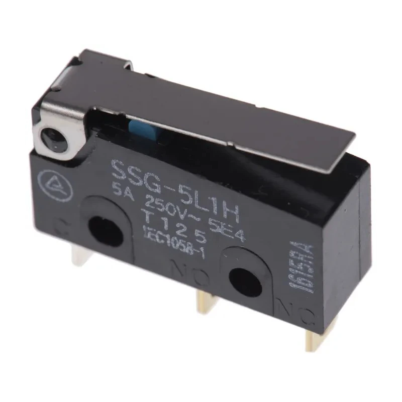 Omron Aratas Hinge Lever Subminiature Micro Switch, Solder Terminal, 5A Current, 30V DC, SPDT Contact, IP40 SSG-5L1H