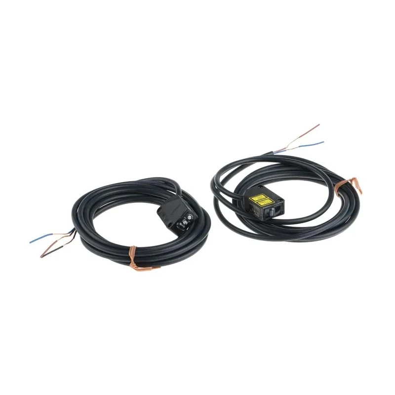 Omron Through Beam Photoelectric Sensor, Block Style, 60 m Detection Range, PNP Output, IP67 Rated E3Z-LT81 2M