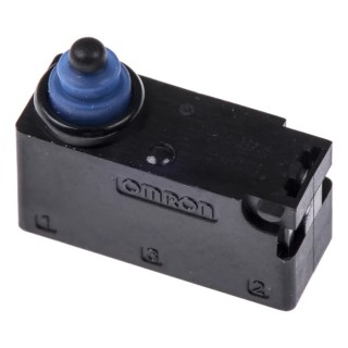 Omron Ultra Subminiature Sealed Pin Plunger Micro Switch with PCB Terminal, 2A Contact Current, SPDT, IP67, Model D2HW-A201D