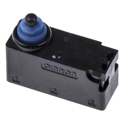 Omron Ultra Subminiature Sealed Pin Plunger Micro Switch with PCB Terminal, 2A Contact Current, SPDT, IP67, Model D2HW-A201D
