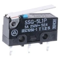 Omron Subminiature Micro Switch with Hinge Lever, PCB Terminal, 5A, 250 V AC, SPDT, IP40 SSG-5L1P