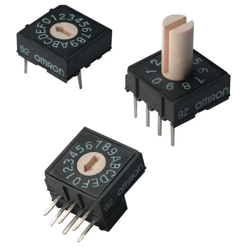 Omron Rotary Coded DIP Switch Through Hole Mount, Rotary Flush Actuator, 25mA @ 24Vdc, Model A6RV-162RF CHN
