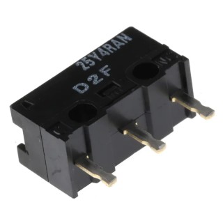 Omron Pin Plunger Subminiature Micro Switch, PCB Terminal, 3A, 30 V dc, SPDT, IP40 D2F