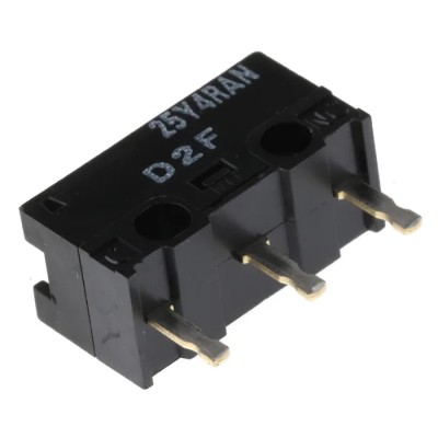 Omron Pin Plunger Subminiature Micro Switch, PCB Terminal, 3A, 30 V dc, SPDT, IP40 D2F