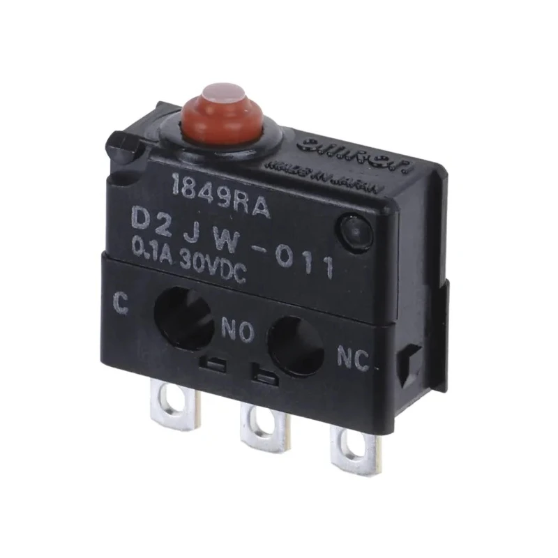 Omron Aratas Pin Plunger Micro Switch, Solder Terminal, 100mA, 30V DC, SPDT, IP67 D2JW-011