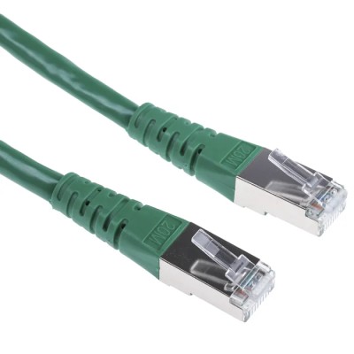 Roline Shielded Screened Green Polyvinyl Chloride Jacket Cat6 Ethernet Cable 8 Core 20 m Cat6