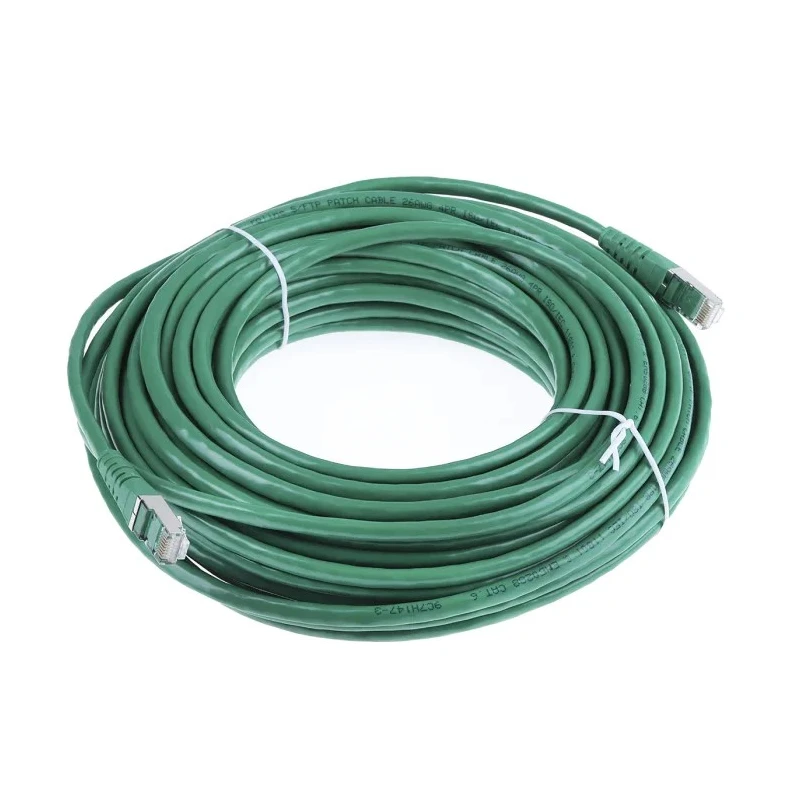 Roline Shielded Screened Green Polyvinyl Chloride Jacket Cat6 Ethernet Cable 8 Core 20 m Cat6