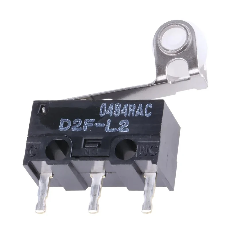 Omron Ultra Subminiature Roller Lever Micro Switch, PCB Terminal, 3A, 125V AC, 30V DC, SPDT, IP40 D2F-L2