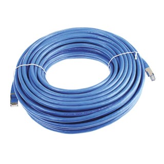 Roline Cat6 Ethernet Cable 8 Core, Shielded Screened PVC Jacket, Blue, 20 m CAT6