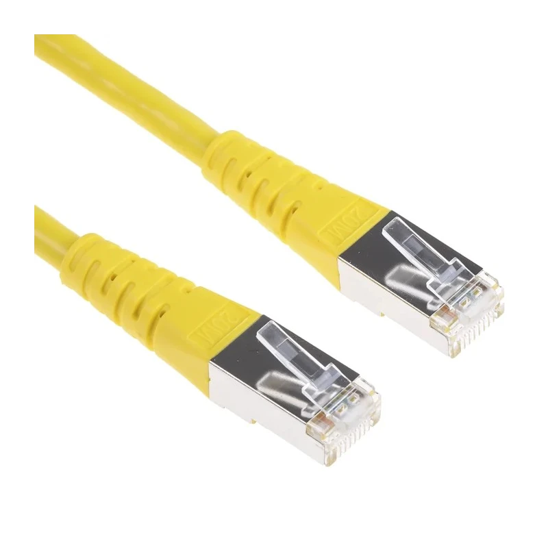 Roline Cat6 Ethernet Cable 8 Core 20 m Shielded Screened PVC Yellow Cat6 