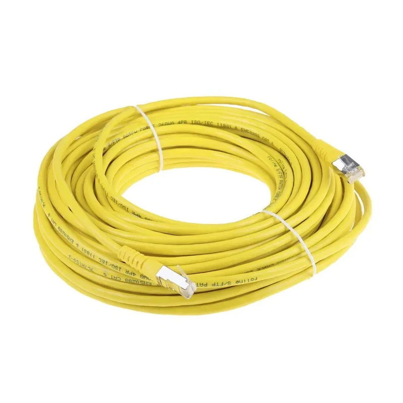 Roline Cat6 Ethernet Cable 8 Core 20 m Shielded Screened PVC Yellow Cat6 