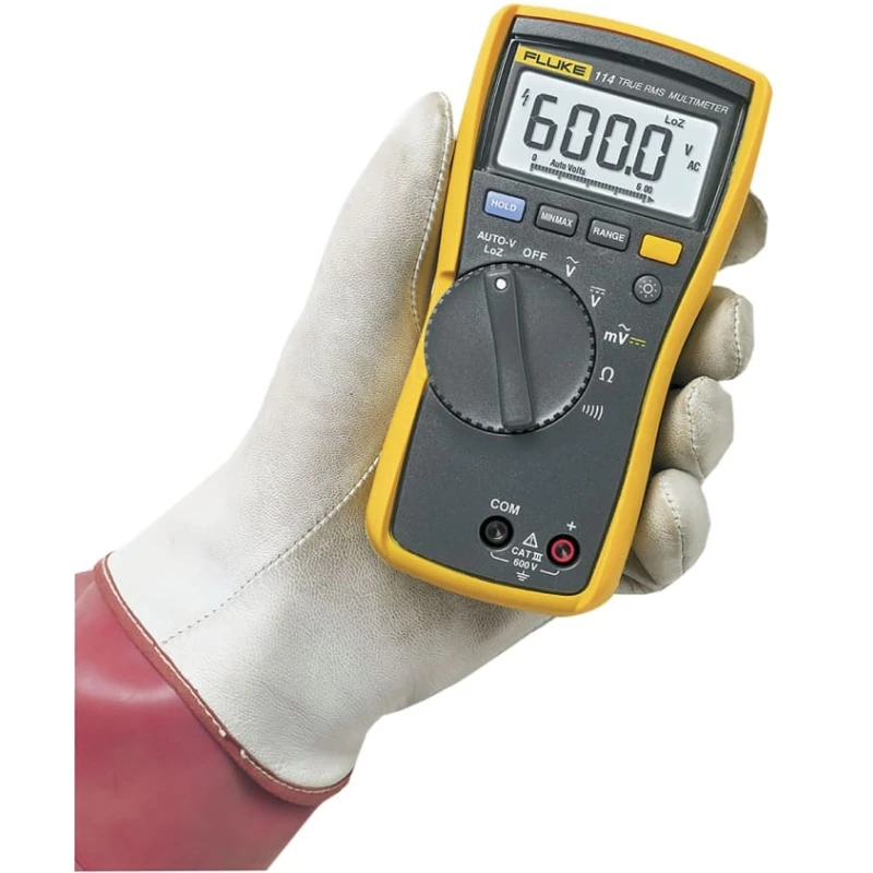 Fluke Handheld Digital Multimeter True RMS 600V Safety Category CAT III FLUKE-114 EUR
