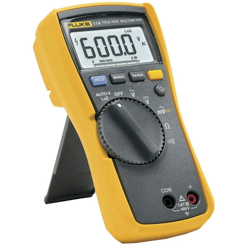 Fluke Handheld Digital Multimeter True RMS 600V Safety Category CAT III FLUKE-114 EUR