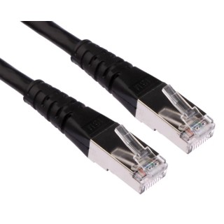 Roline Shielded Screened Cat6 Ethernet Cable 8 Core, Black PVC Jacket, 20 m Length Cat6