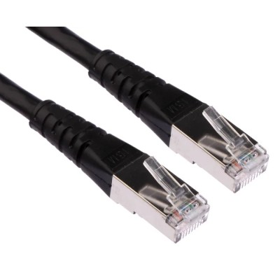 Roline Shielded Screened Cat6 Ethernet Cable 8 Core, Black PVC Jacket, 20 m Length Cat6