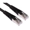 Roline Shielded Screened Cat6 Ethernet Cable 8 Core, Black PVC Jacket, 20 m Length Cat6