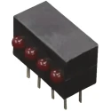Kingbright Red Right Angle PCB LED Indicator 3 mm (T-1), 4 LEDs 2.5 V KM2520EF/4ID