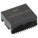 Wurth Elektronik Surface LAN Ethernet Transformer, 1 Port, 350μH Inductance, 1:1 Turns Ratio, 18.29mm x 14.7mm x 7490220121