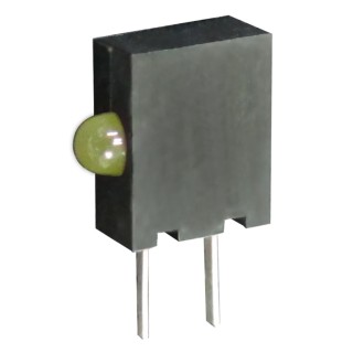 Kingbright Yellow Right Angle PCB LED Indicator 3 mm Diffused Lens 2.5 V 100 mW KM2520EH/1YD