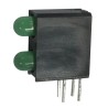Kingbright Green, Red Right Angle PCB LED Indicator 3 mm (T-1), 2 LEDs 2.5 V L-710A8MD/2GD