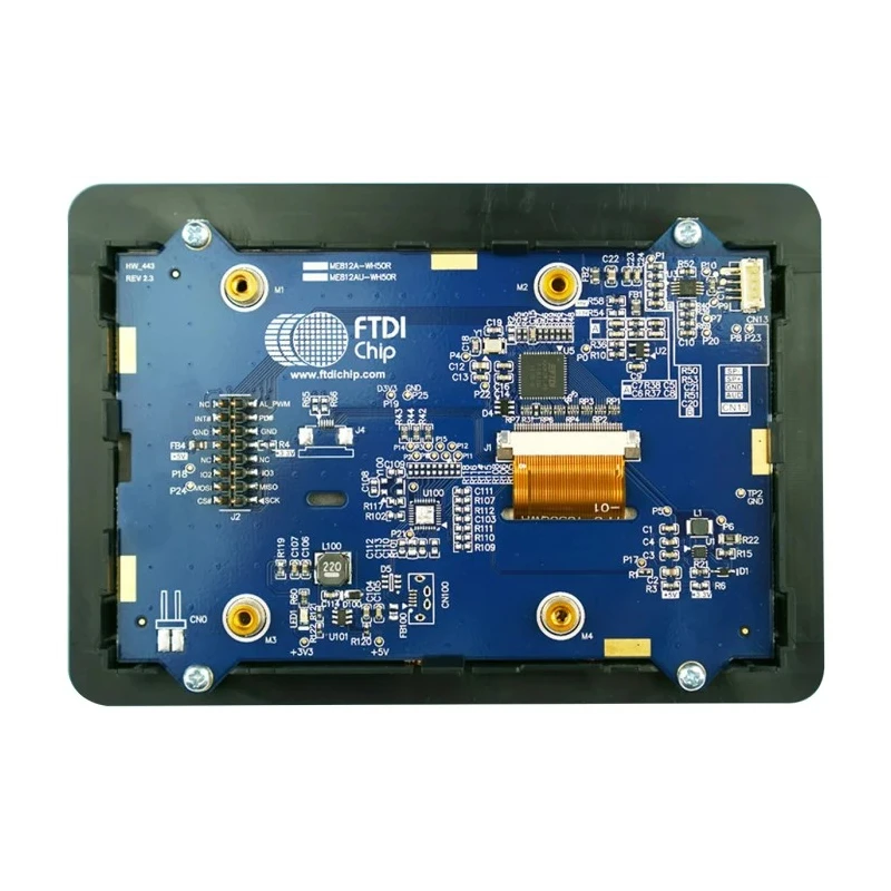 Bridgetek FT812 Embedded Video Engine 5 in Resistive Touch Screen Development Module With Quad SPI ME812A-WH50R