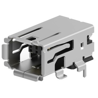 TE Connectivity Type II Surface Right Angle Mini I/O Connector Female 8 Way Shielded 2294415-2