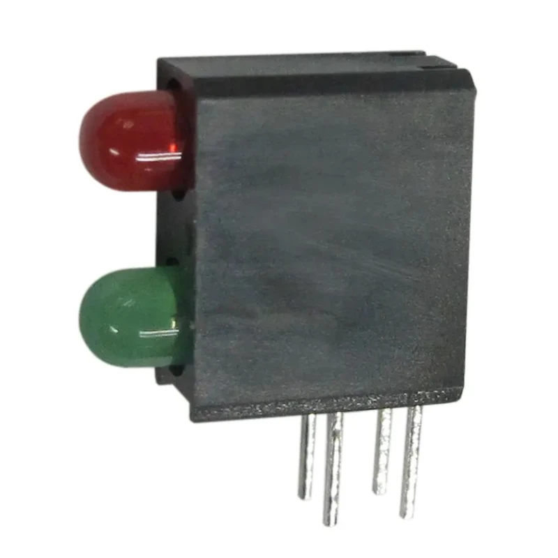 Kingbright Red, Green Right Angle PCB LED Indicator 3 mm (T-1), 2 LEDs 2.5 V Multicolour L-710A8MD/1LI1LGD