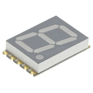 Kingbright 1 Digit 7 Segment LED Display Cathode Red 44mcd Right Side 14.2mm KCSC56-105