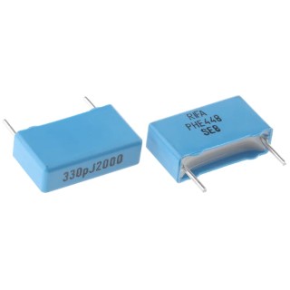 KEMET Film Capacitor ±5% Tolerance 330 pF 2 kV DC 700V AC Through Hole PHE448